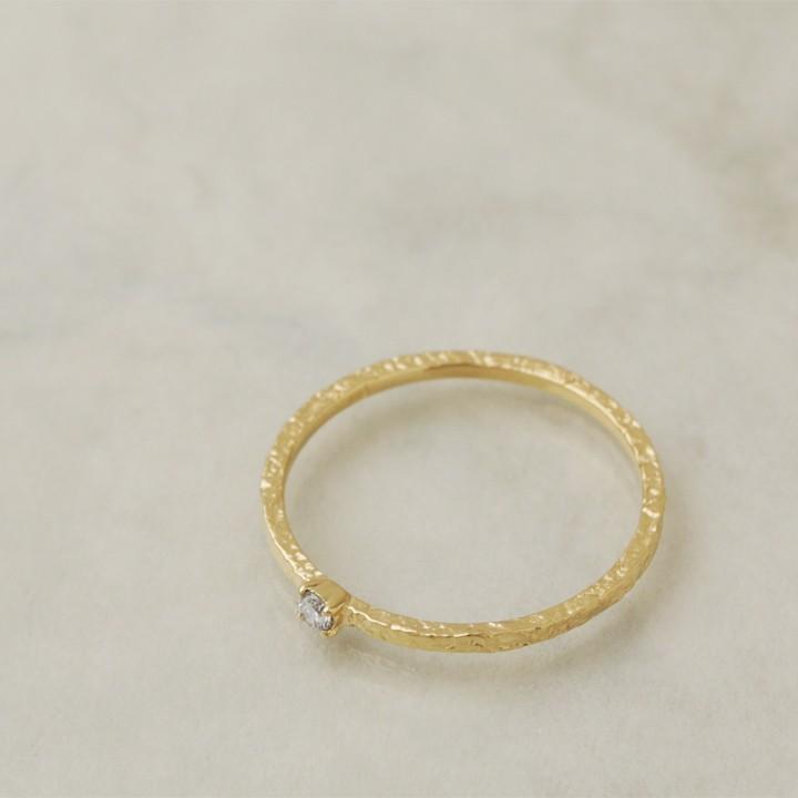 【土日限定2000円OFFクーポン有】 18金 リング k18 ピンキーリング k18リング クラッシュ18k 指輪 レディース 18金指輪 18金リング シンプル ピンキー | DEVAS | 05