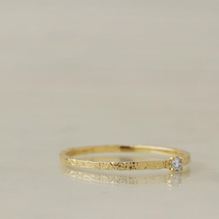 【土日限定2000円OFFクーポン有】 18金 リング k18 ピンキーリング k18リング クラッシュ18k 指輪 レディース 18金指輪 18金リング シンプル ピンキー | DEVAS | 06