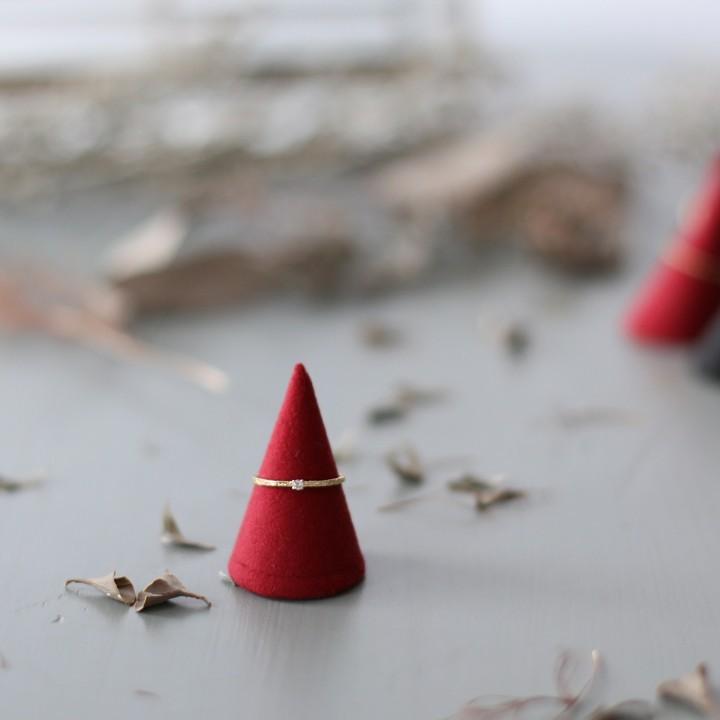 【土日限定2000円OFFクーポン有】 18金 リング k18 ピンキーリング k18リング クラッシュ18k 指輪 レディース 18金指輪 18金リング シンプル ピンキー | DEVAS | 09