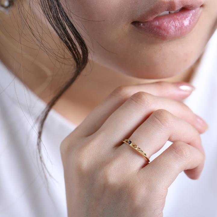 【土日限定2000円OFFクーポン有】 18金 リング k18 ピンキーリング k18リング ダイヤ サファイア 18k 指輪 レディース 18金指輪 18金リング ピンキー | DEVAS | 13