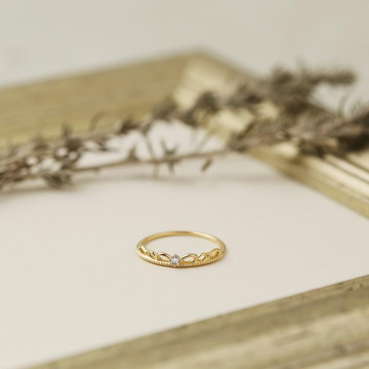 【土日限定2000円OFFクーポン有】 18金 リング k18 ピンキーリング k18リング ダイヤ サファイア 18k 指輪 レディース 18金指輪 18金リング ピンキー | DEVAS | 03