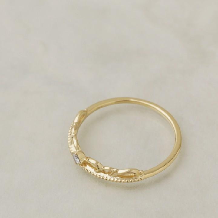 【土日限定2000円OFFクーポン有】 18金 リング k18 ピンキーリング k18リング ダイヤ サファイア 18k 指輪 レディース 18金指輪 18金リング ピンキー | DEVAS | 05