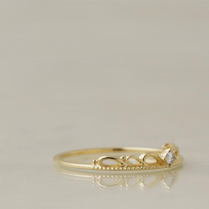 【土日限定2000円OFFクーポン有】 18金 リング k18 ピンキーリング k18リング ダイヤ サファイア 18k 指輪 レディース 18金指輪 18金リング ピンキー | DEVAS | 06