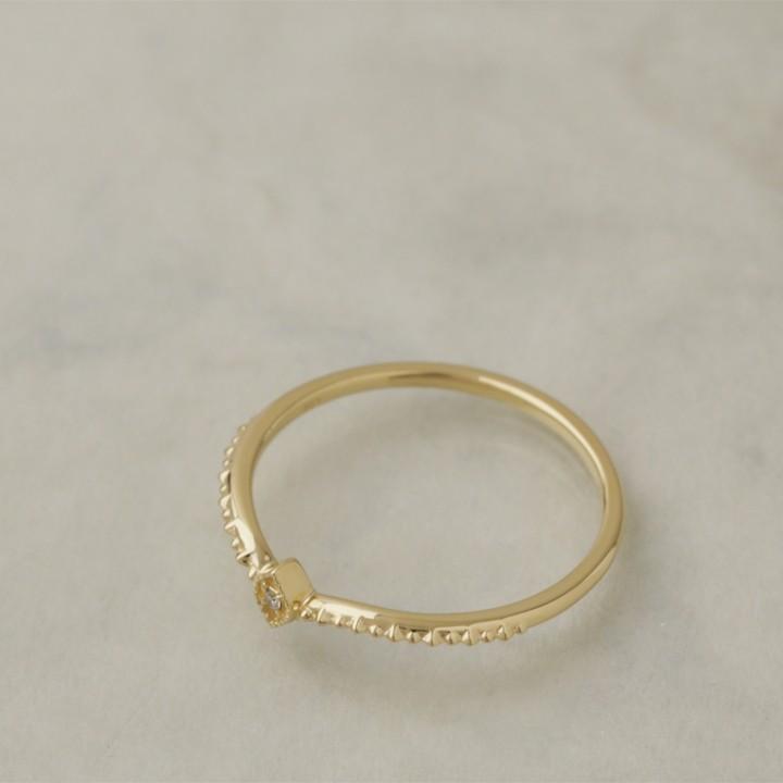 【土日限定2000円OFFクーポン有】 18金 リング k18 ピンキーリング k18リング ダイヤモンド 18k 指輪 レディース 18金指輪 18金リング ピンキー | DEVAS | 03