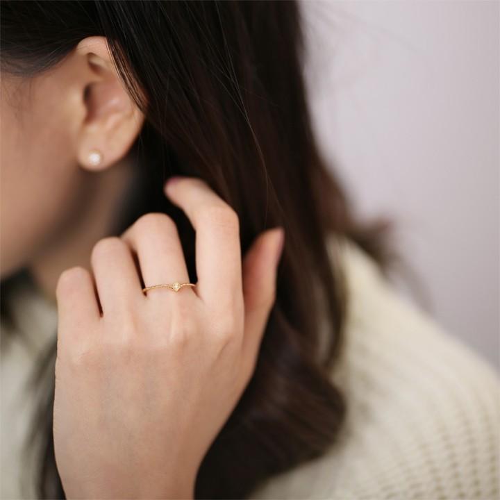 【土日限定2000円OFFクーポン有】 18金 リング k18 ピンキーリング k18リング ダイヤモンド 18k 指輪 レディース 18金指輪 18金リング ピンキー | DEVAS | 07