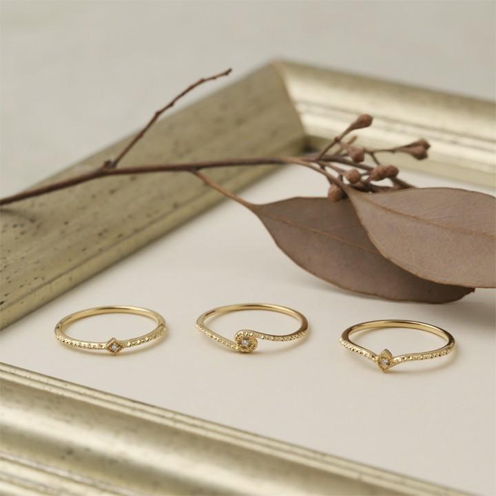 【土日限定2000円OFFクーポン有】 18金 リング k18 ピンキーリング k18リング ダイヤモンド 18k 指輪 レディース 18金指輪 18金リング ピンキー | DEVAS | 08