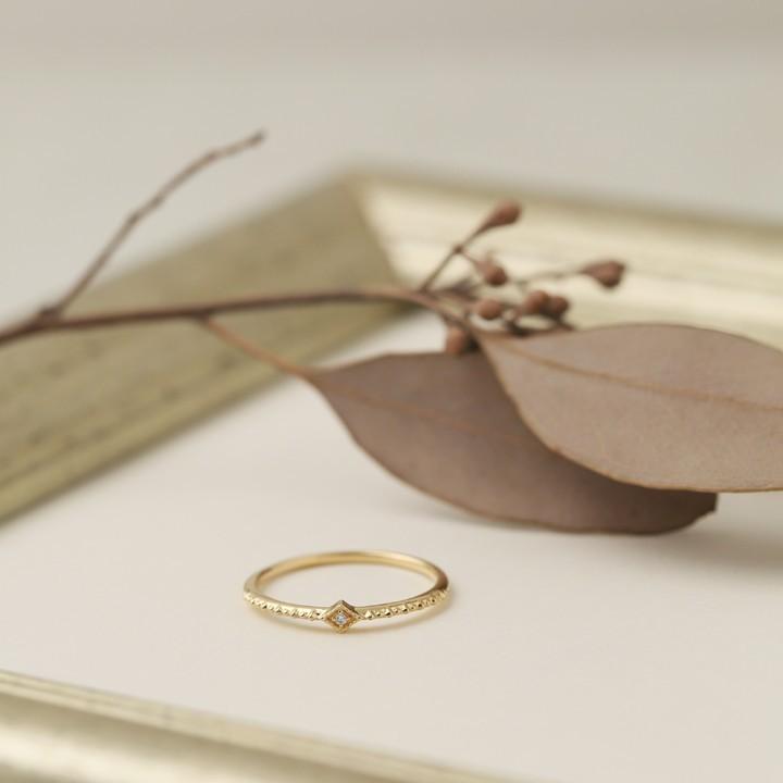 【土日限定2000円OFFクーポン有】 18金 リング k18 ピンキーリング k18リング ダイヤモンド 18k 指輪 レディース 18金指輪 18金リング ピンキー | DEVAS | 01
