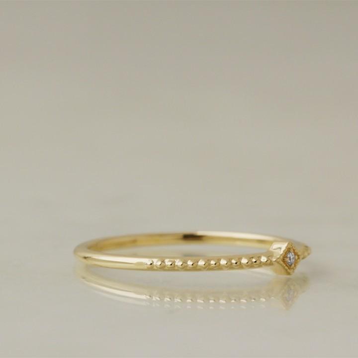 【土日限定2000円OFFクーポン有】 18金 リング k18 ピンキーリング k18リング ダイヤモンド 18k 指輪 レディース 18金指輪 18金リング ピンキー | DEVAS | 02