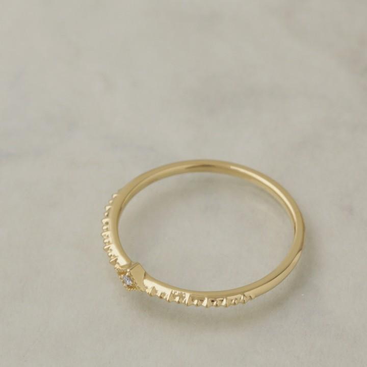 【土日限定2000円OFFクーポン有】 18金 リング k18 ピンキーリング k18リング ダイヤモンド 18k 指輪 レディース 18金指輪 18金リング ピンキー | DEVAS | 03