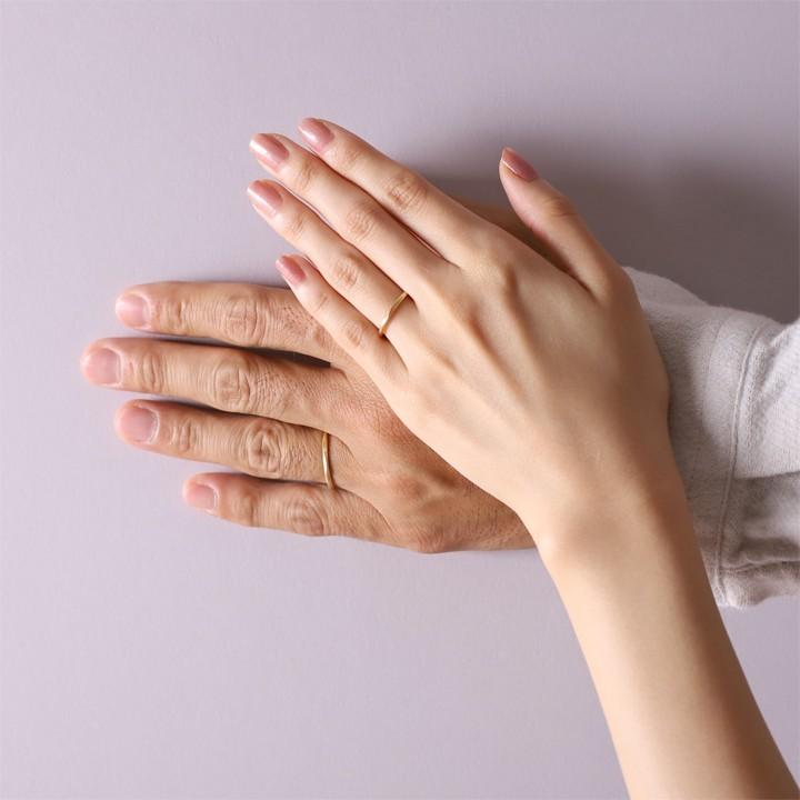 【土日限定4000円OFFクーポン有】 18金 リング k18 ペアリング k18リング ひねり 光沢 マット 結婚指輪 マリッジリング 18k 指輪 18金指輪 18金リング | DEVAS | 07