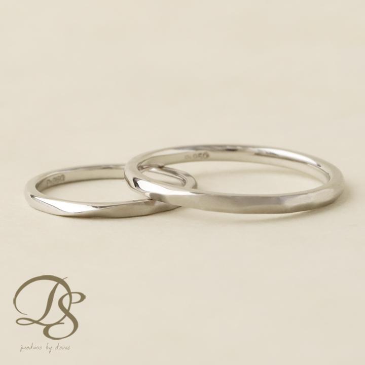 プラチナリング ペアリング 結婚指輪 プラチナ リング ペア マリッジリング ペア ひねり 光沢  刻印 pt950 メンズ 指輪 レディース 結婚 プラチナ指輪 シンプル | DEVAS