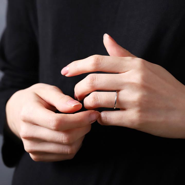 プラチナリング ペアリング 結婚指輪 プラチナ リング ペア マリッジリング ペア ひねり 光沢  刻印 pt950 メンズ 指輪 レディース 結婚 プラチナ指輪 シンプル | DEVAS | 07