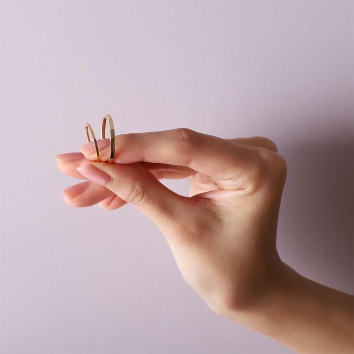 【土日限定2000円OFFクーポン有】 18金 リング k18 k18リング 長方形 角状 メンズ 1.8mm幅 18k 指輪 レディース 18金指輪 18金リング刻印ペア | DEVAS | 09