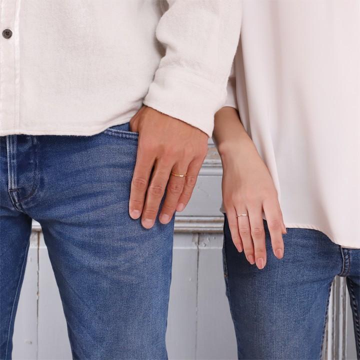 【土日限定8000円OFFクーポン有】 18金 リング k18 ペアリング k18リング 長方形 角状 刻印 結婚指輪 マリッジリング 18k 指輪 18金指輪 18金リング | DEVAS | 08