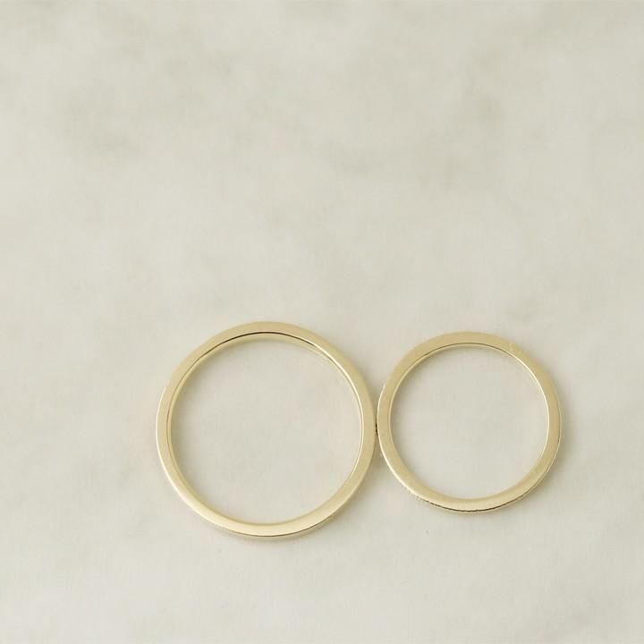 【土日限定8000円OFFクーポン有】 18金 リング k18 ペアリング k18リング ペア ライン 縦ライン 結婚指輪 マリッジリング 18k 指輪 18金指輪 18金リング | DEVAS | 02