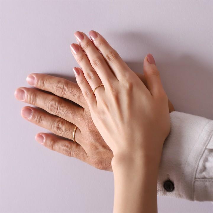 【土日限定4000円OFFクーポン有】 18金 リング k18 ペアリング k18リング ペア シノギ ライン 結婚指輪 マリッジリング 18k 指輪 18金指輪 18金リング | DEVAS | 07