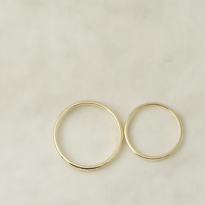 【土日限定4000円OFFクーポン有】 18金 リング k18 ペアリング k18リング ミル打ち 結婚指輪 マリッジリング 18k 指輪 レディース 18金指輪 18金リング | DEVAS | 02