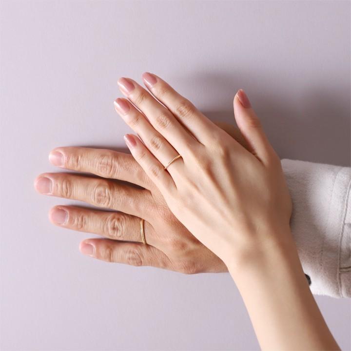 【土日限定4000円OFFクーポン有】 18金 リング k18 ペアリング k18リング ミル打ち 結婚指輪 マリッジリング 18k 指輪 レディース 18金指輪 18金リング | DEVAS | 07