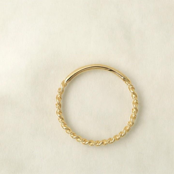 K18 ツイストデザインのリング　約12号 18K リング レディース 指輪 ツイスト 18Kリング 18金リング K18