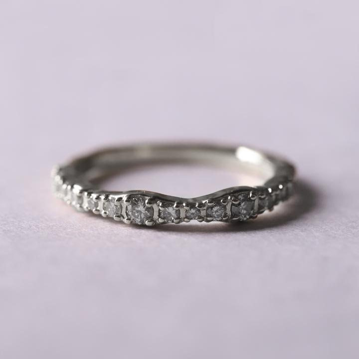 【土日限定6500円OFFクーポン有】  プラチナリング ダイヤ ハーフエタニティ リング プラチナ 指輪 ダイヤモンド 本物 レディース プラチナ指輪 シンプル | DEVAS | 03