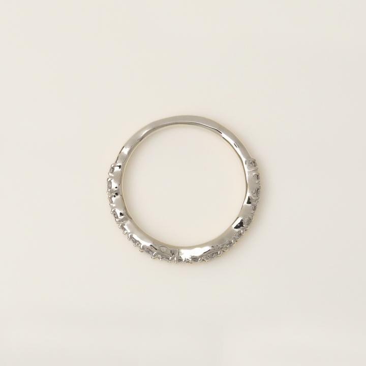 【土日限定6500円OFFクーポン有】  プラチナリング ダイヤ ハーフエタニティ リング プラチナ 指輪 ダイヤモンド 本物 レディース プラチナ指輪 シンプル | DEVAS | 05