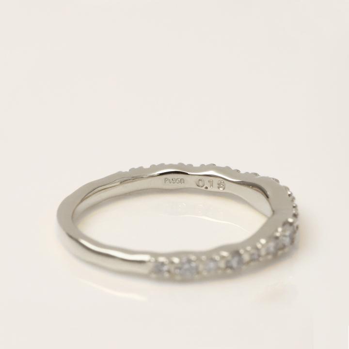 【土日限定6500円OFFクーポン有】  プラチナリング ダイヤ ハーフエタニティ リング プラチナ 指輪 ダイヤモンド 本物 レディース プラチナ指輪 シンプル | DEVAS | 07