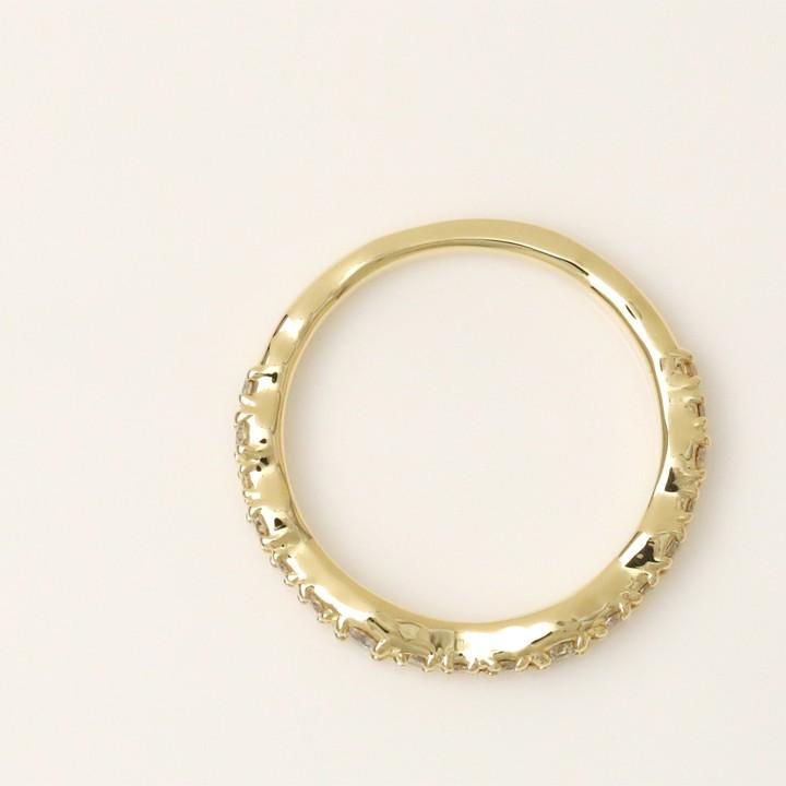 【土日限定8000円OFFクーポン有】 18金 リング k18 ピンキーリング k18リング ハーフエタニティ ダイヤモンド 18k 指輪 レディース 18金指輪 18金リング | DEVAS | 04