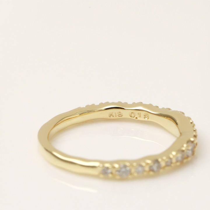 【土日限定8000円OFFクーポン有】 18金 リング k18 ピンキーリング k18リング ハーフエタニティ ダイヤモンド 18k 指輪 レディース 18金指輪 18金リング | DEVAS | 06
