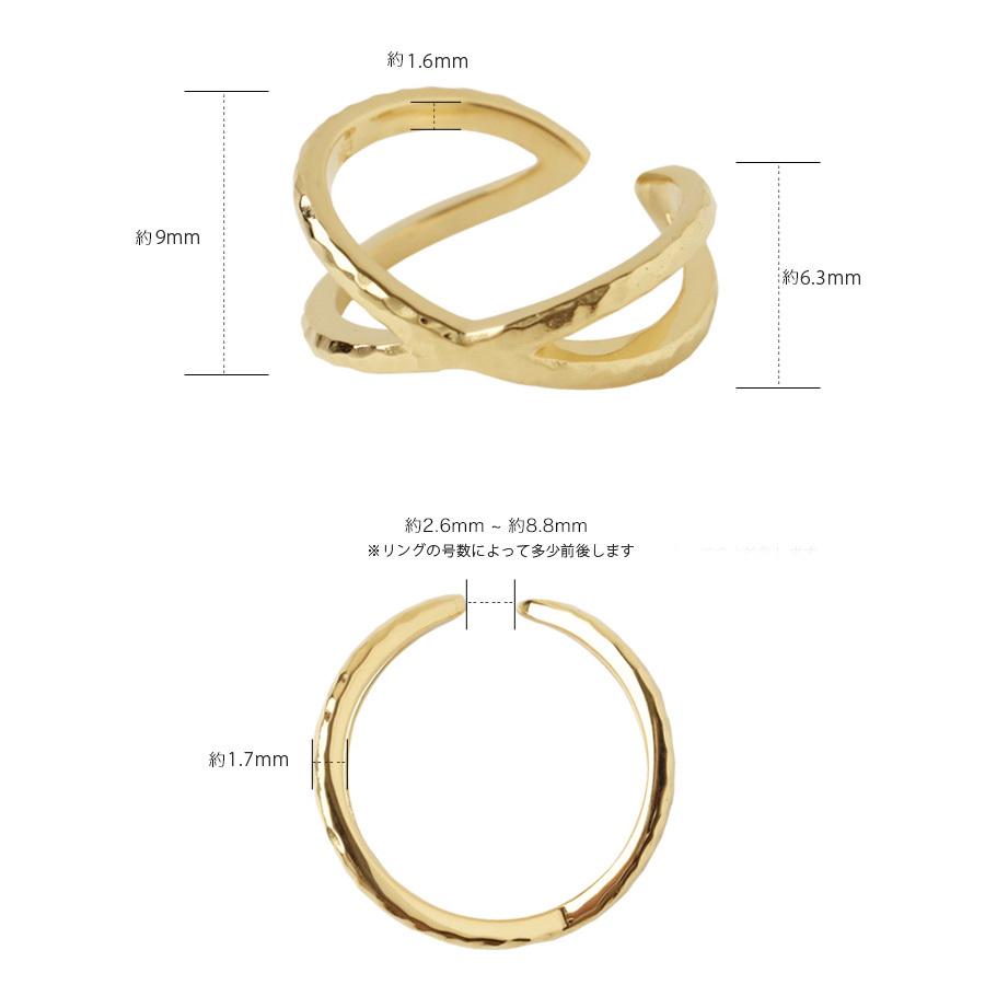 【土日限定8000円OFFクーポン有】 18金 リング k18 k18リング 3WAY クロス 18k 指輪 レディース 18金指輪 18金リング 幅広 ピンクゴールド プラチナ | DEVAS | 07