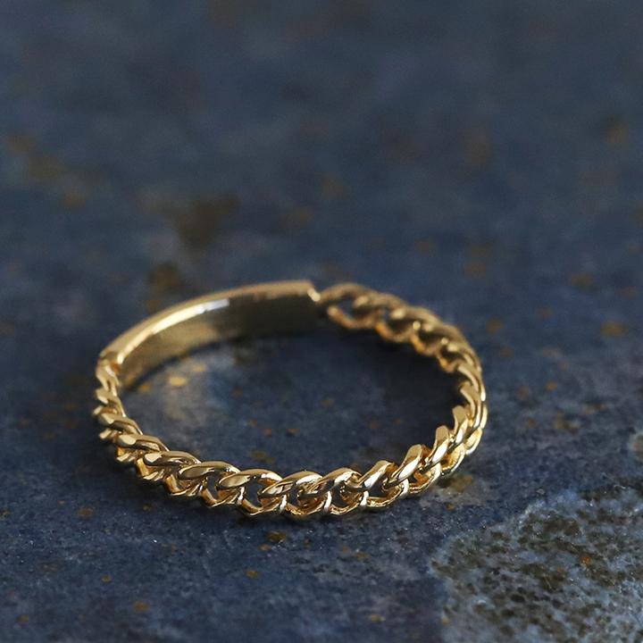 リング チェーンリング エターナルチェーン ゴールド 刻印 レディース K18 チェーン 喜平 指輪 細め 18金 18k Ete Rnal Chain おしゃれ 大人 Devas Scn R029 デザイナーズジュエリー Devas 通販 Yahoo ショッピング
