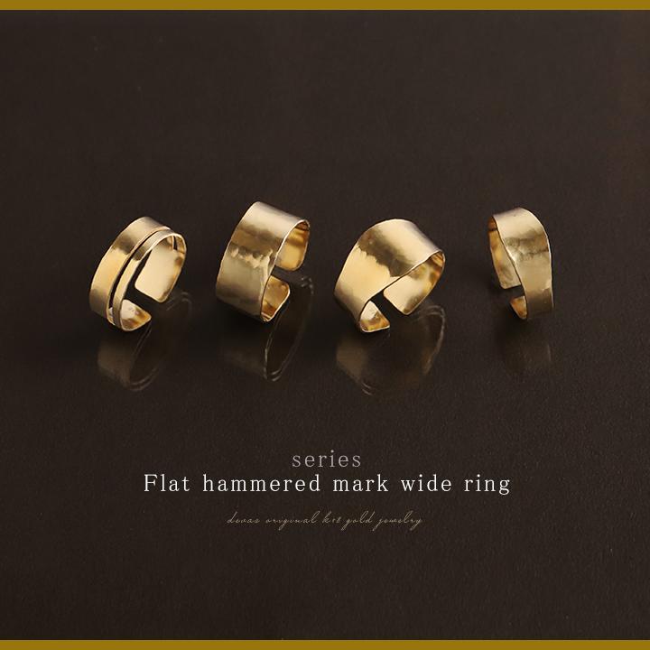 【6/14~15限定8000円OFFクーポン有】18金 リング k18 k18リング 槌目 ストレート メンズ 18k 指輪 レディース 18金指輪 18金リング シンプル 幅広の画像