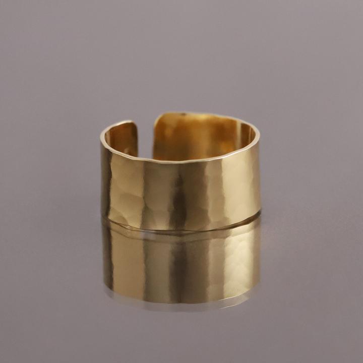 【6/14~15限定8000円OFFクーポン有】18金 リング k18 k18リング 槌目 ストレート メンズ 18k 指輪 レディース 18金指輪 18金リング シンプル 幅広の画像