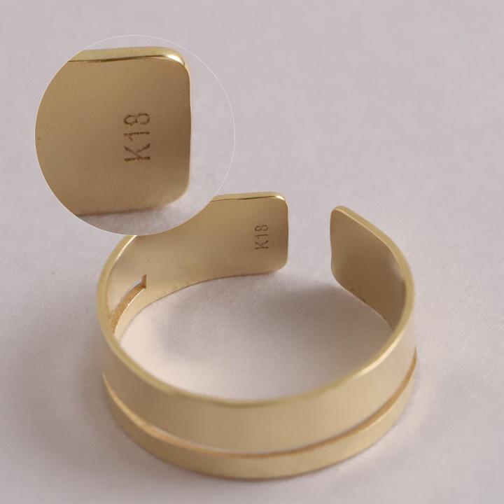 【土日限定5000円OFFクーポン有】 18金 リング k18 k18リング ワイド 槌目 ライン メンズ 18k 指輪 レディース 18金指輪 18金リング シンプル幅広 | DEVAS | 05