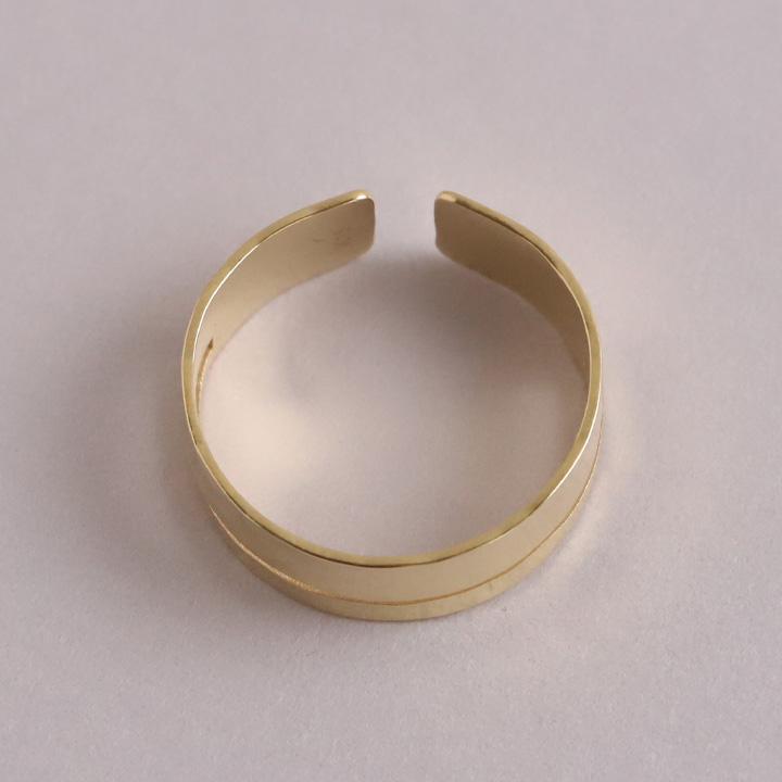【土日限定5000円OFFクーポン有】 18金 リング k18 k18リング ワイド 槌目 ライン メンズ 18k 指輪 レディース 18金指輪 18金リング シンプル幅広 | DEVAS | 06