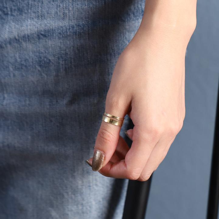 【土日限定5000円OFFクーポン有】 18金 リング k18 k18リング ワイド 槌目 ライン メンズ 18k 指輪 レディース 18金指輪 18金リング シンプル幅広 | DEVAS | 08