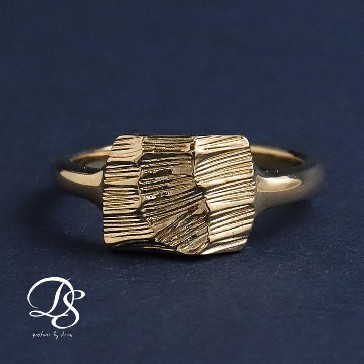 【土日限定6500円OFFクーポン有】  18金 リング k18 k18リング メンズ スクエア 18k 指輪 レディース 18金指輪 18金リング 18kリング シンプル 幅広 | DEVAS