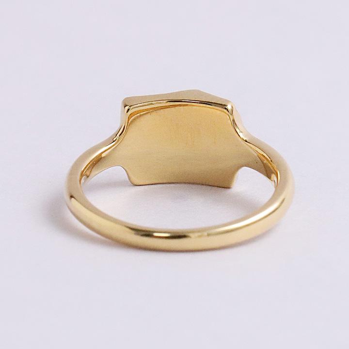 【土日限定6500円OFFクーポン有】  18金 リング k18 k18リング メンズ スクエア 18k 指輪 レディース 18金指輪 18金リング 18kリング シンプル 幅広 | DEVAS | 06