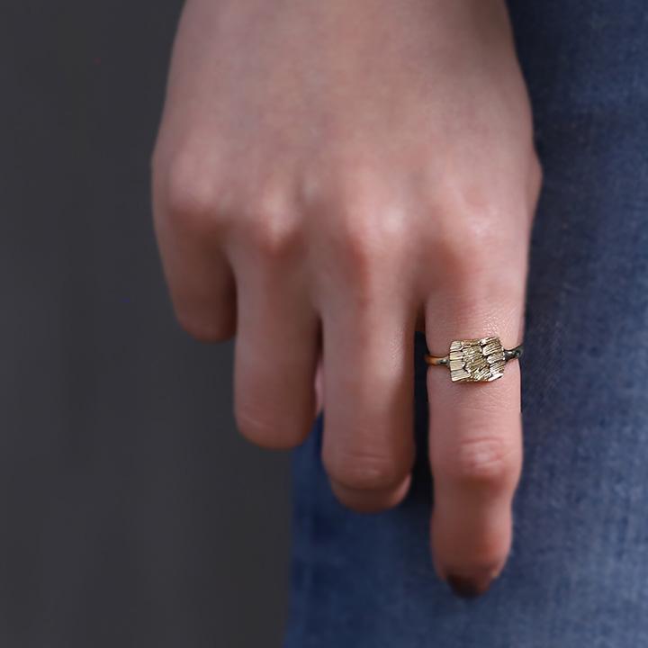 【土日限定6500円OFFクーポン有】  18金 リング k18 k18リング メンズ スクエア 18k 指輪 レディース 18金指輪 18金リング 18kリング シンプル 幅広 | DEVAS | 09