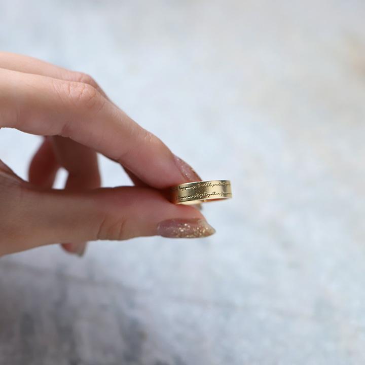 【6/14~15限定10000円OFFクーポン有】18金 リング k18 k18リング 平打ちリング 5mm幅 18k 18金指輪 リング 18kリング ゴールド 刻印 幅広 ピンクゴールドの画像