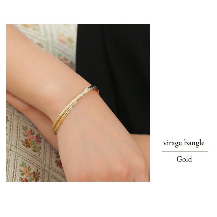 つや消し クロスバングル ツイスト ダスト加工 2連 |  | 02