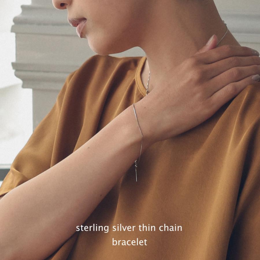スターリングシルバー 細みチェーン ブレスレット スライドアジャスター Silver925 華奢 ベネチア ボックス | 