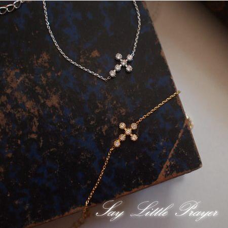 K14GPベビークロスブレスレット 2色《シルバー・ゴールド》 | 