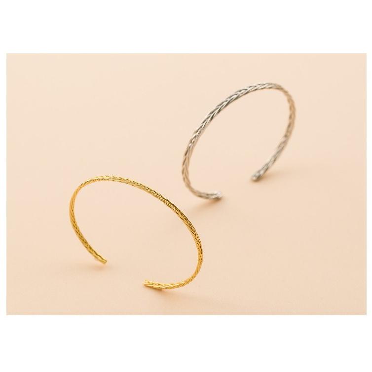 ラインメタルバングル 編み込みデザイン　ブレスレット |  | 02
