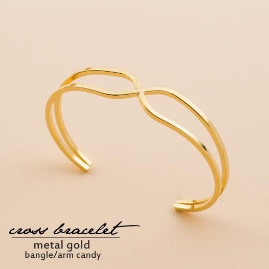 クロスバングル メタル ブレスレット | 