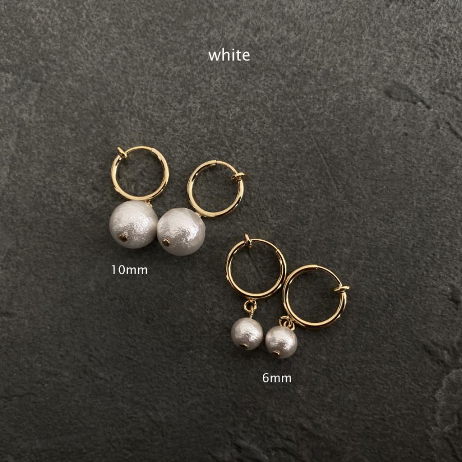 6mm / 10mm・Cuteなコットンパール ピアス/ イヤリング 「Aile d'ange〜エルダンジュ〜」 |  | 14