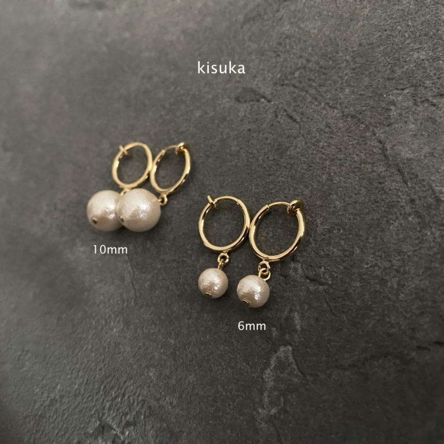 6mm / 10mm・Cuteなコットンパール ピアス/ イヤリング 「Aile d'ange〜エルダンジュ〜」 |  | 15