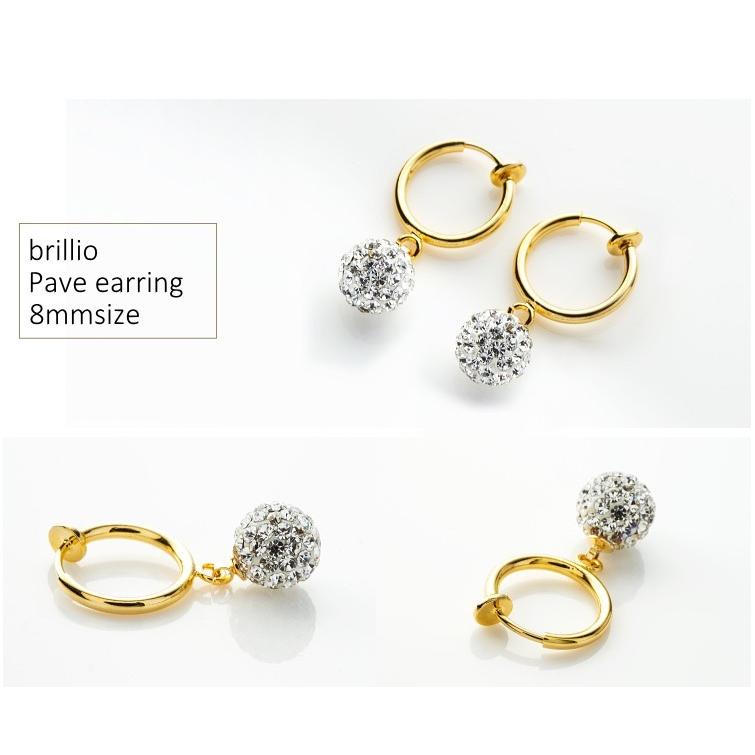 8mm パヴェボール イヤリング ブリリオ オリジナル フープ 日本製 |  | 03