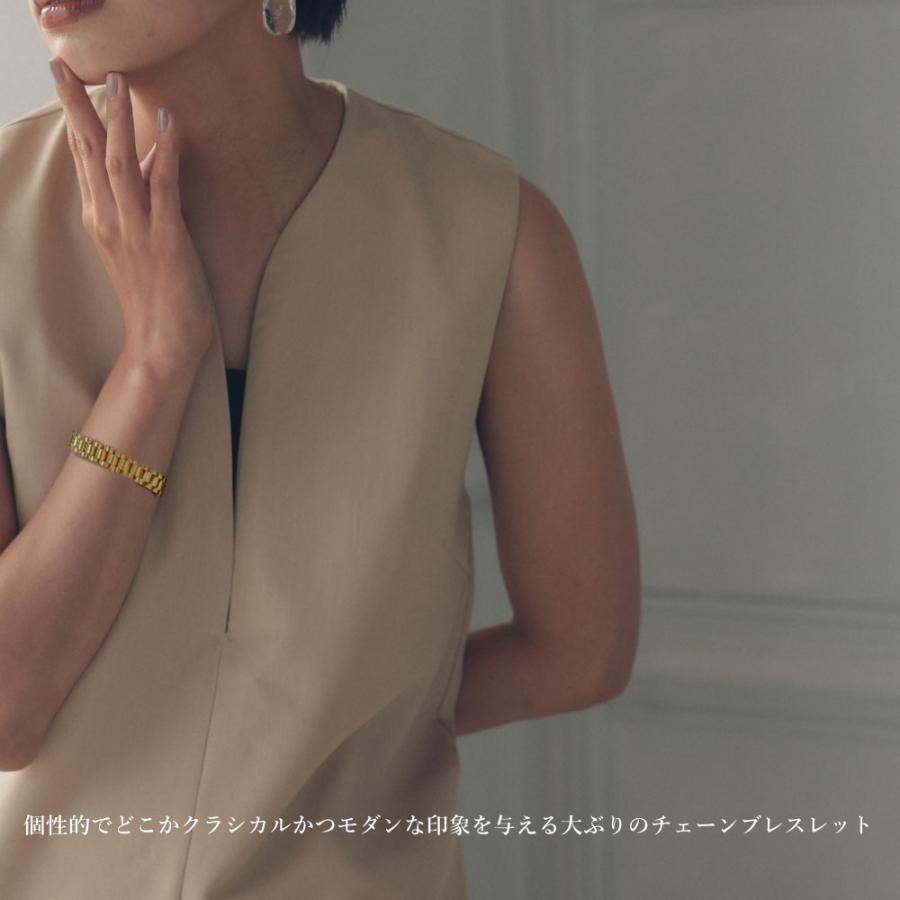 サージカルステンレス ワイドチェーン ブレスレット SUS316L つけっぱなし ウォッチチェーン |  | 02