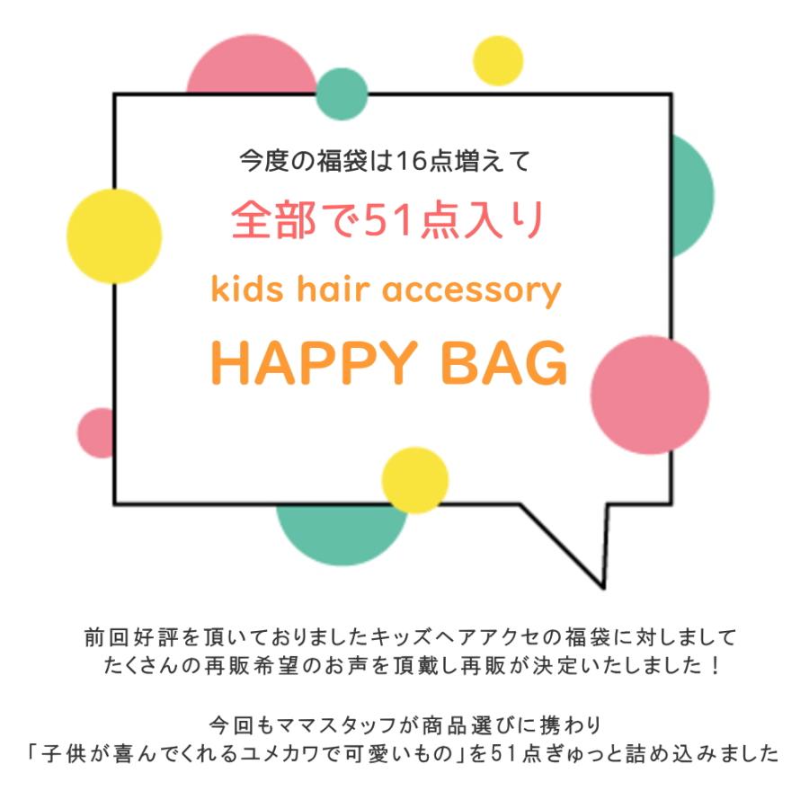 [再入荷] 福袋 キッズ ヘアアクセサリー 51点入り ピン ヘアゴム バンスクリップ 女の子 子供用 ギフト 幼稚園 プレゼント 贈り物 誕生日 祝い 年長 年中 |  | 02
