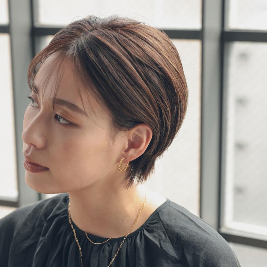 SUS316L サージカル メタル ボール フープピアス キャッチレス ボールデザイン ハート オーバル ドロップ |  | 01